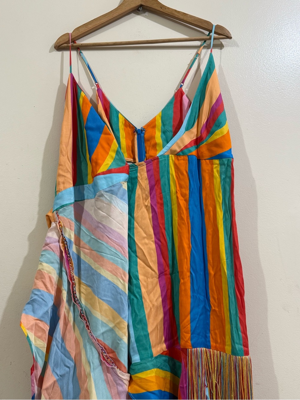 FARM Rio Rainbow Stripe High-Low Maxi Dress - Picture 8 of 13